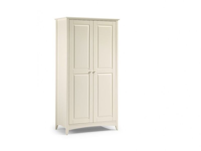 Julian Bowen Cameo Stone White 2 Door Double Wardrobe