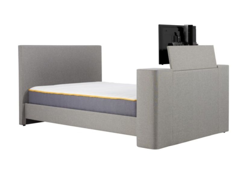 Birlea Plaza 5ft Kingsize Grey Fabric TV Bed Frame