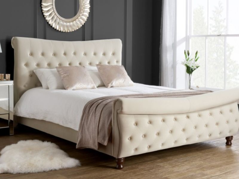 Warm Stone Fabric Bed Frame By Birlea, How Large Is A Super King Bed