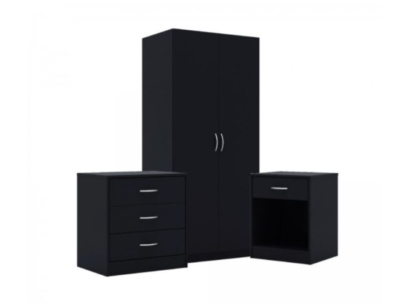 LPD Delta Bedroom Furniture Set In Black