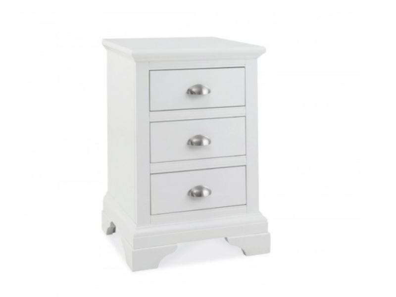 Bentley Designs Hampstead White 3 Drawer Nightstand