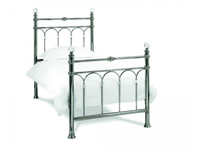 Bentley Designs Krystal 3ft Single Antique Nickel Metal Bed Frame