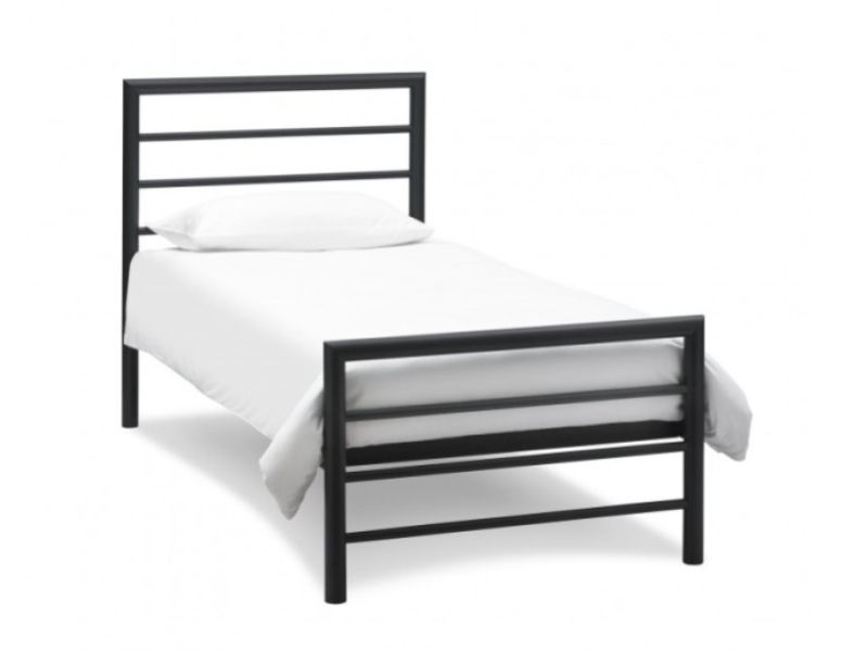 Bentley Designs Urban 3ft Single Matt Black Metal Bed Frame