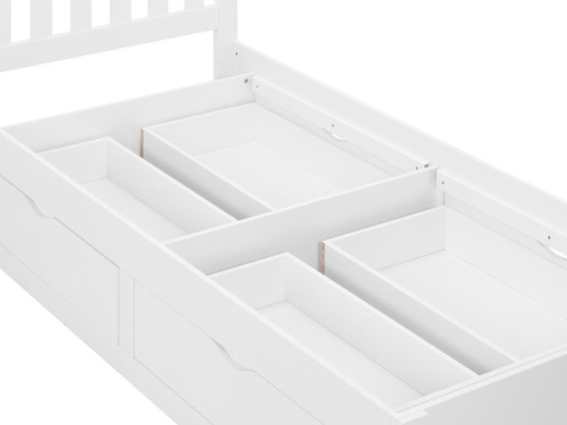 Birlea Appleby 3ft Single White Wooden Bed Frame With Drawers