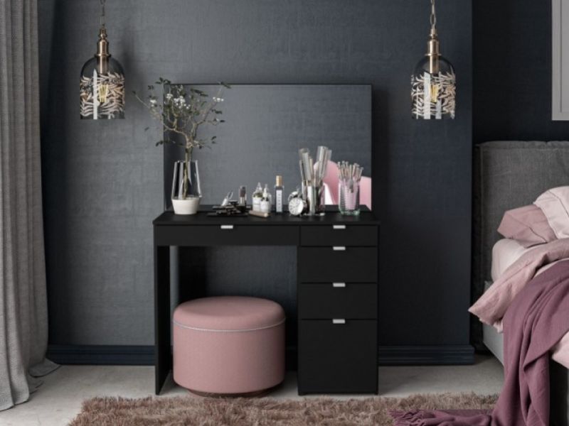 Birlea Ava Black Dressing Table With Mirror