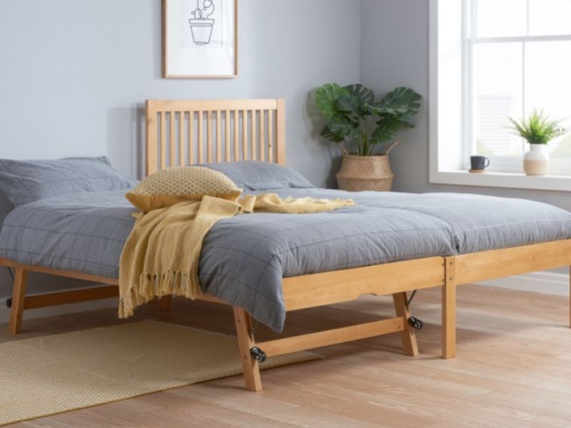 Birlea Buxton 3ft Single Wooden Guest Bed In Honey Pine