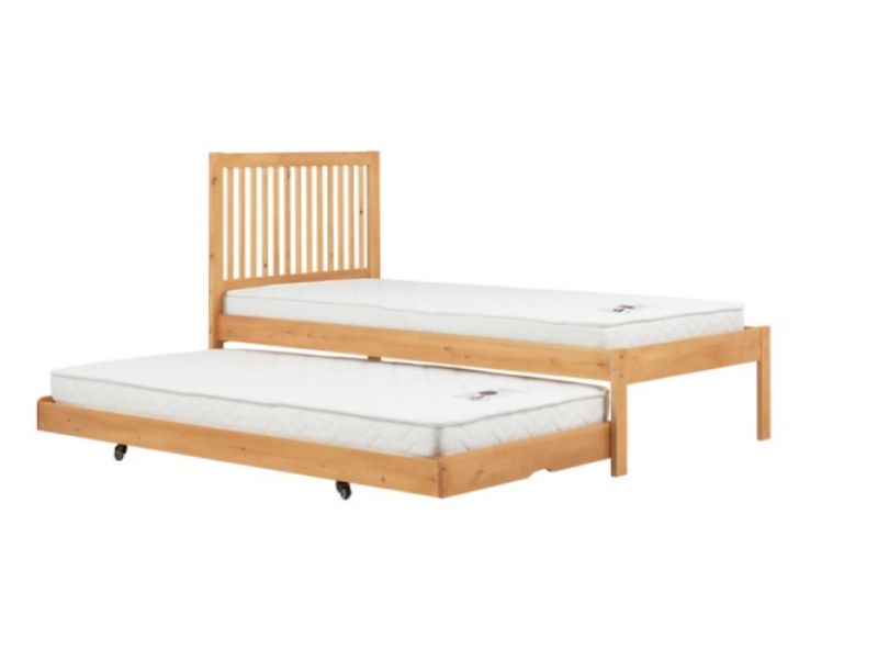 Birlea Buxton 3ft Single Wooden Guest Bed In Honey Pine