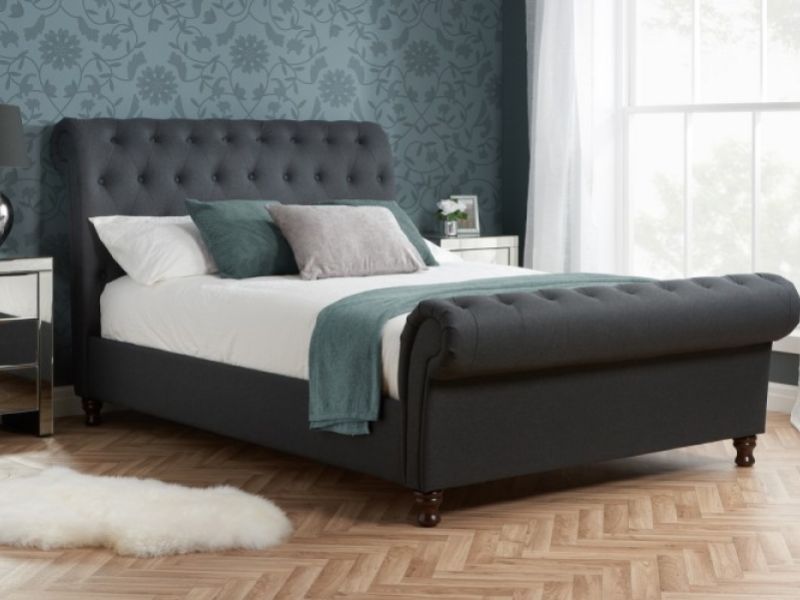 Birlea Castello 4ft6 Double Charcoal Fabric Bed Frame