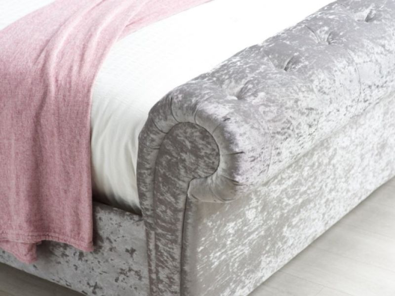 Birlea Castello 4ft6 Double Steel Velvet Fabric Bed Frame
