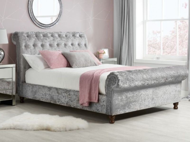 Birlea Castello 5ft Kingsize Steel Velvet Fabric Bed Frame