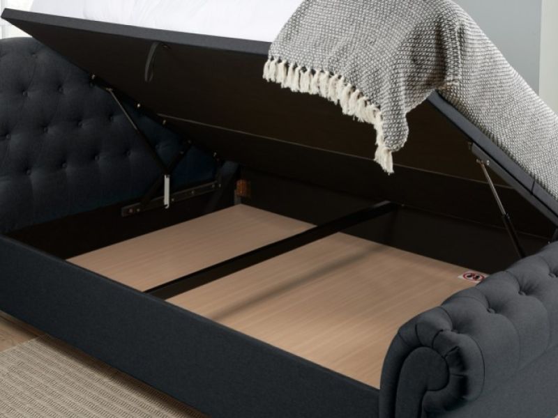Birlea Castello 4ft6 Double Charcoal Fabric Ottoman Bed Frame