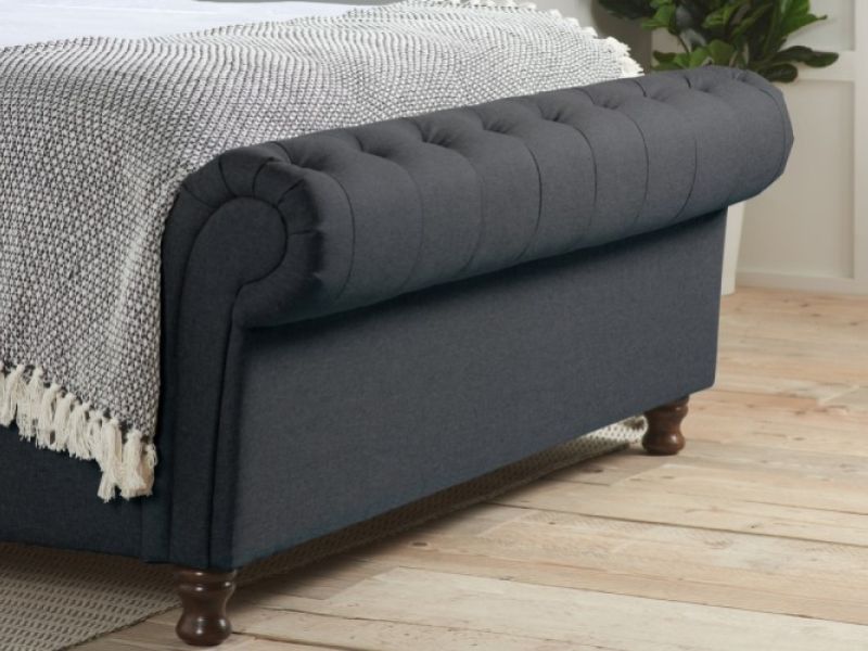 Birlea Castello 6ft Super Kingsize Charcoal Fabric Ottoman Bed Frame