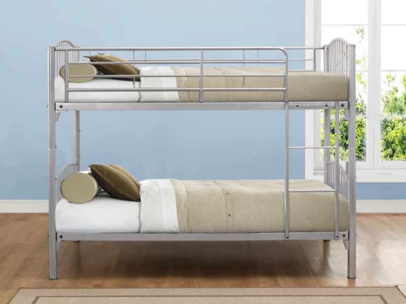 Birlea Corfu Silver Metal Bunk Bed Frame