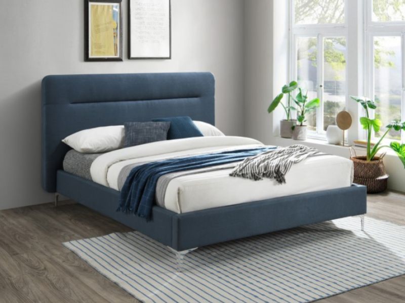 Birlea Finn 5ft Kingsize Steel Blue Fabric Bed Frame