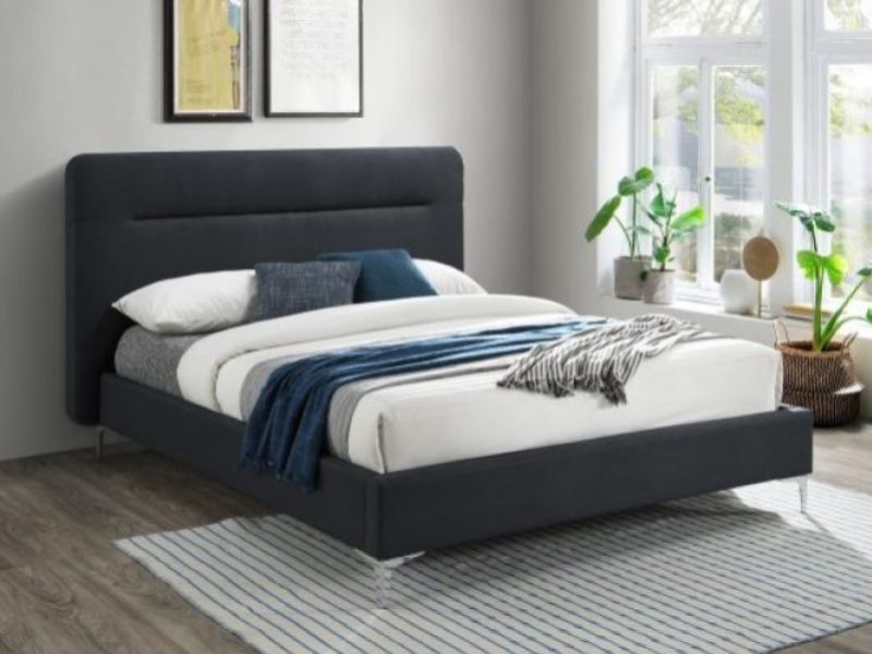 Birlea Finn 4ft6 Double Charcoal Fabric Bed Frame