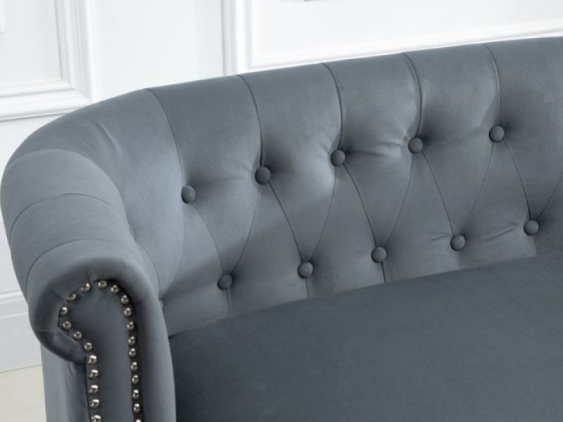 Birlea Freya 2 Seater Sofa In Grey Fabric