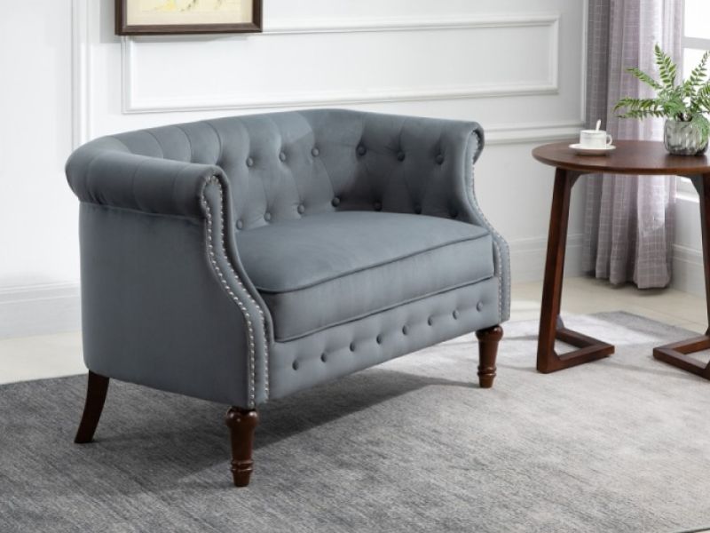 Birlea Freya 2 Seater Sofa In Grey Fabric