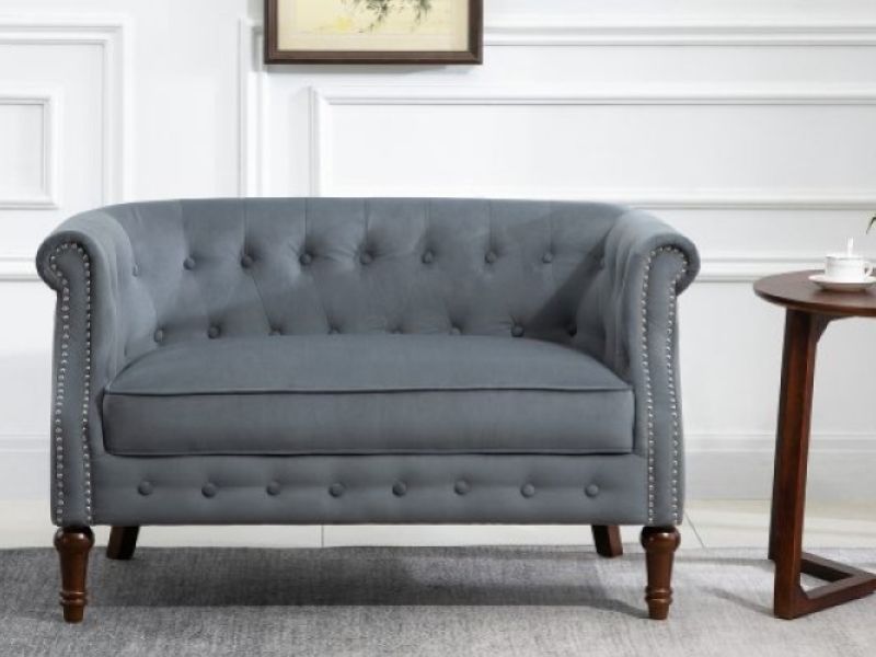 Birlea Freya 2 Seater Sofa In Grey Fabric