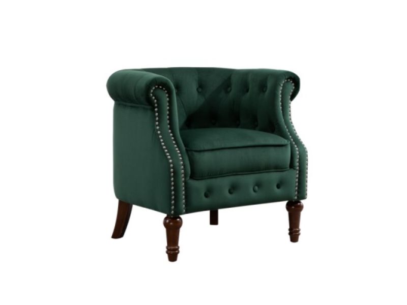 Birlea Freya Chair In Green Fabric