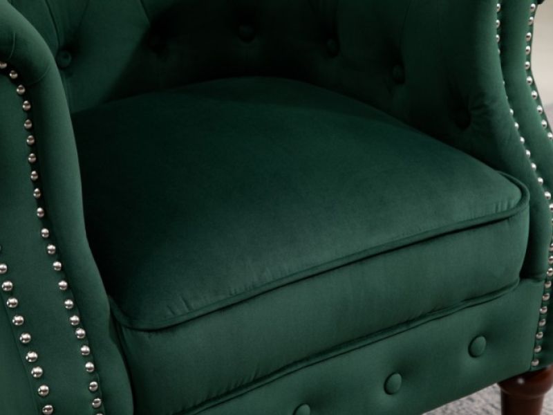 Birlea Freya Chair In Green Fabric
