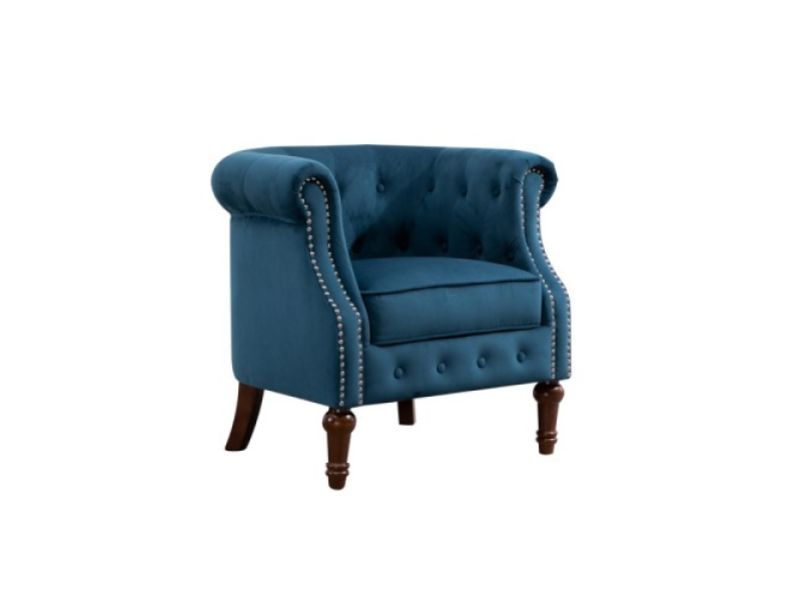 Birlea Freya Chair In Blue Fabric