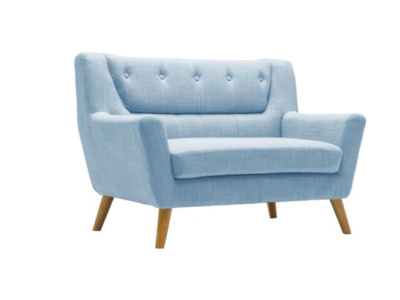 Birlea Lambeth 2 Seater Sofa In Duck Egg Blue Fabric