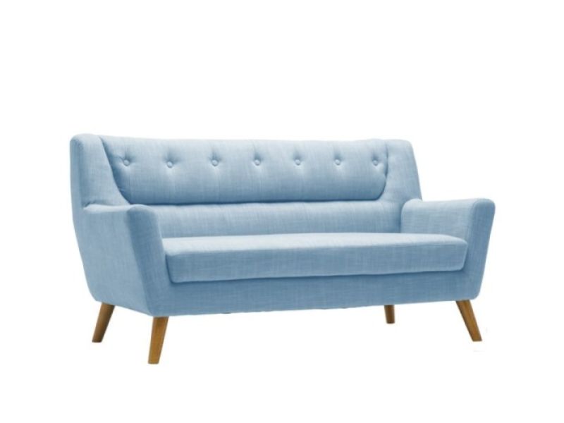 Birlea Lambeth 3 Seater Sofa In Duck Egg Blue Fabric