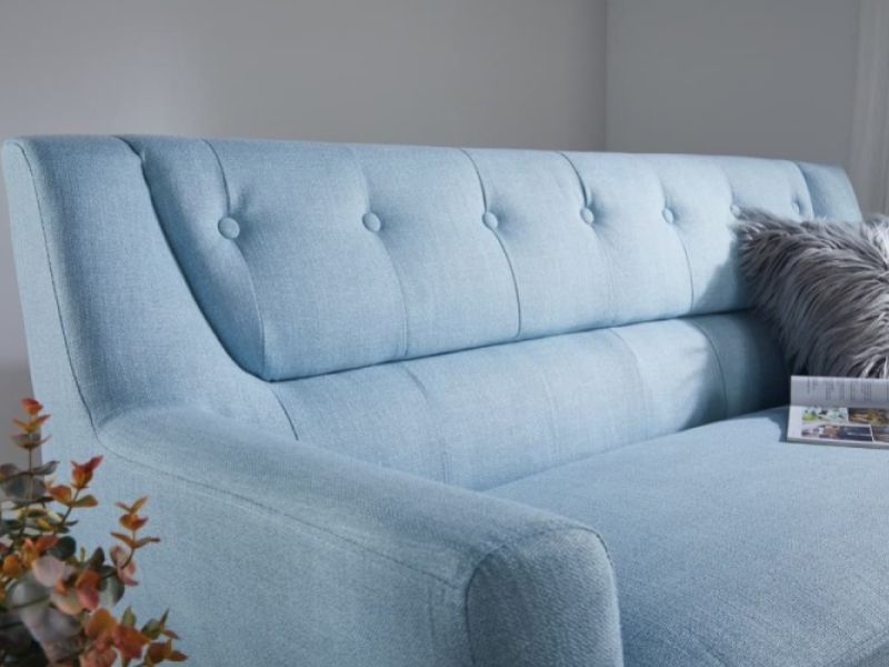 Birlea Lambeth 3 Seater Sofa In Duck Egg Blue Fabric