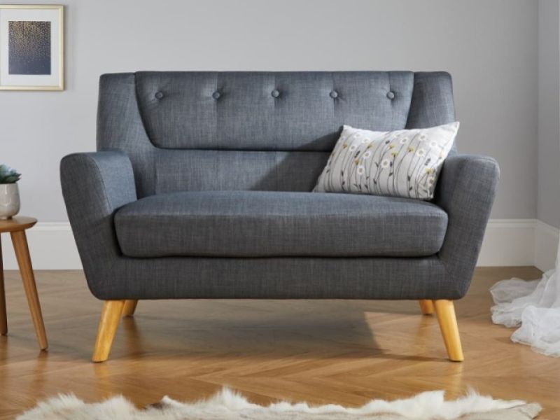 Birlea Lambeth 2 Seater Sofa In Grey Fabric