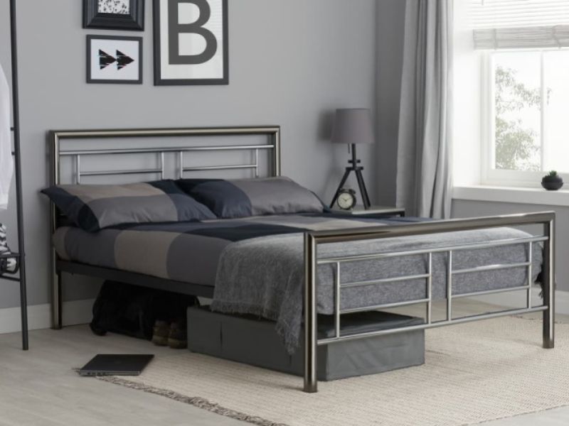 Birlea Montana Chrome and Nickel 5ft Kingsize Metal Bed Frame