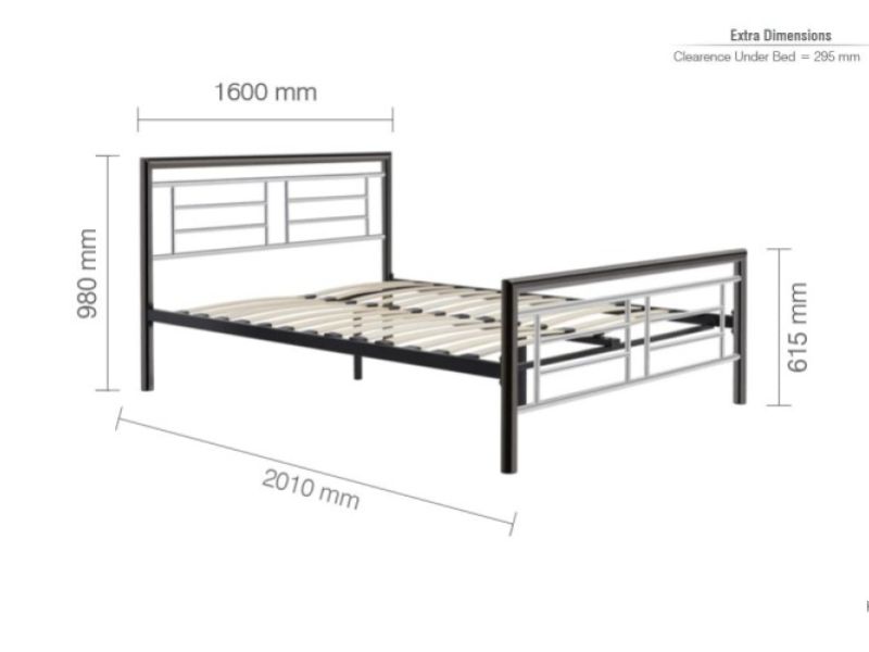 Birlea Montana Chrome and Nickel 5ft Kingsize Metal Bed Frame