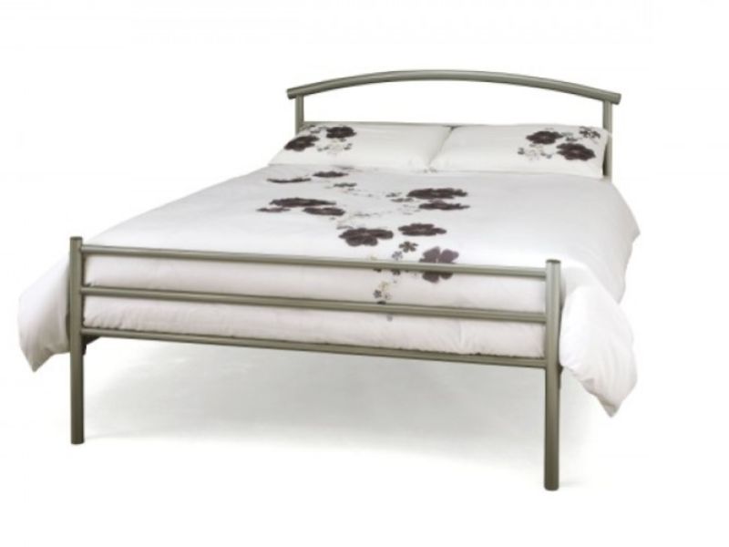 Serene Brennington 4ft6 Double Silver Metal Bed Frame