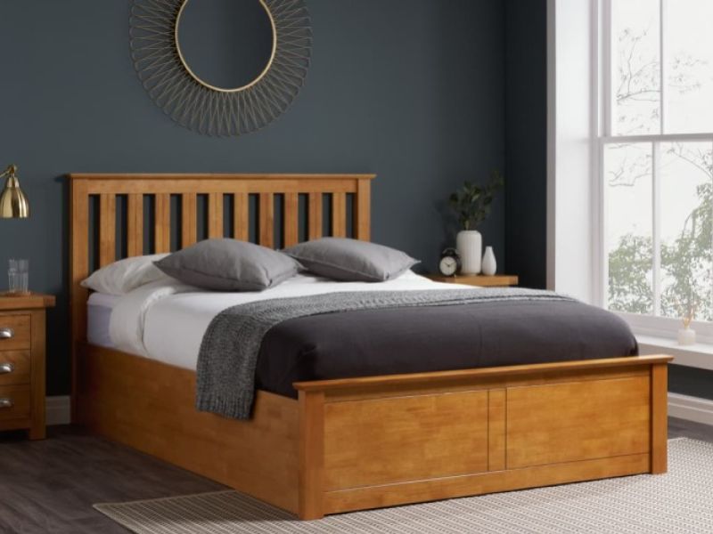 Birlea Phoenix 5ft Kingsize Ottoman Lift Wooden Bed Frame In Oak