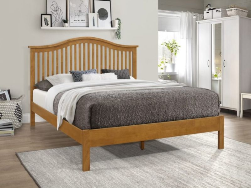 Time Living Chester 4ft6 Double Oak Finish Wooden Bed Frame