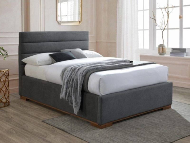 Time Living Mayfair 4ft6 Double Dark Grey Fabric Ottoman Bed Frame