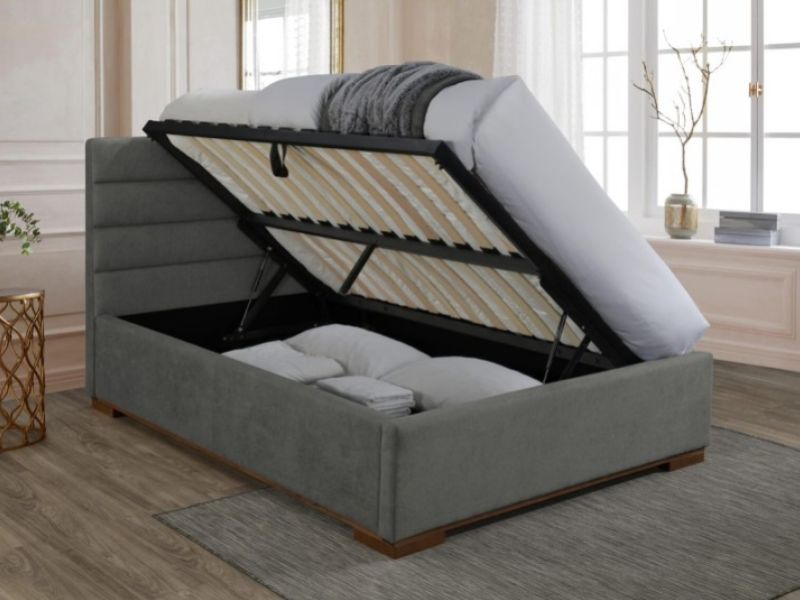 Time Living Mayfair 4ft6 Double Light Grey Fabric Ottoman Bed Frame