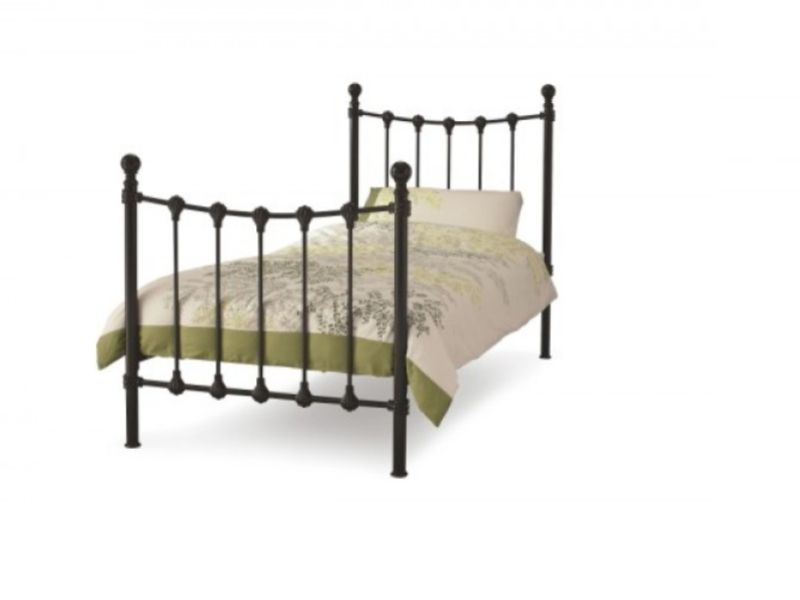 Serene Marseilles 3ft Single Black Metal Bed Frame