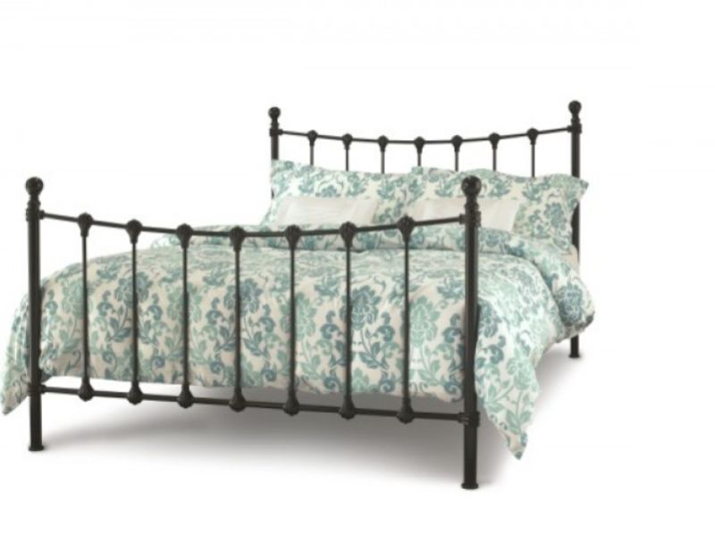 Serene Marseilles 4ft Small Double Black Metal Bed Frame