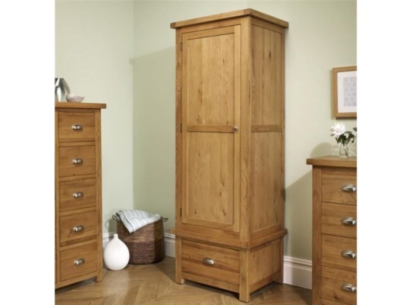 Birlea Woburn Oak 1 Door 1 Drawer Wardrobe