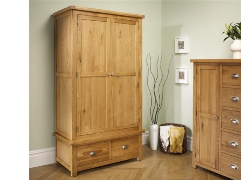 Birlea Woburn Oak 2 Door 2 Drawer Wardrobe