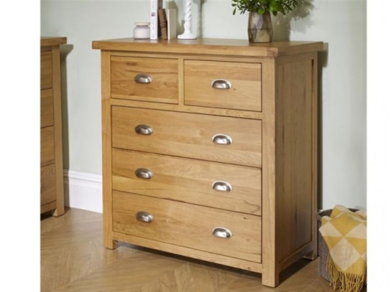 Birlea Woburn Oak 3 Plus 2 Drawer Chest