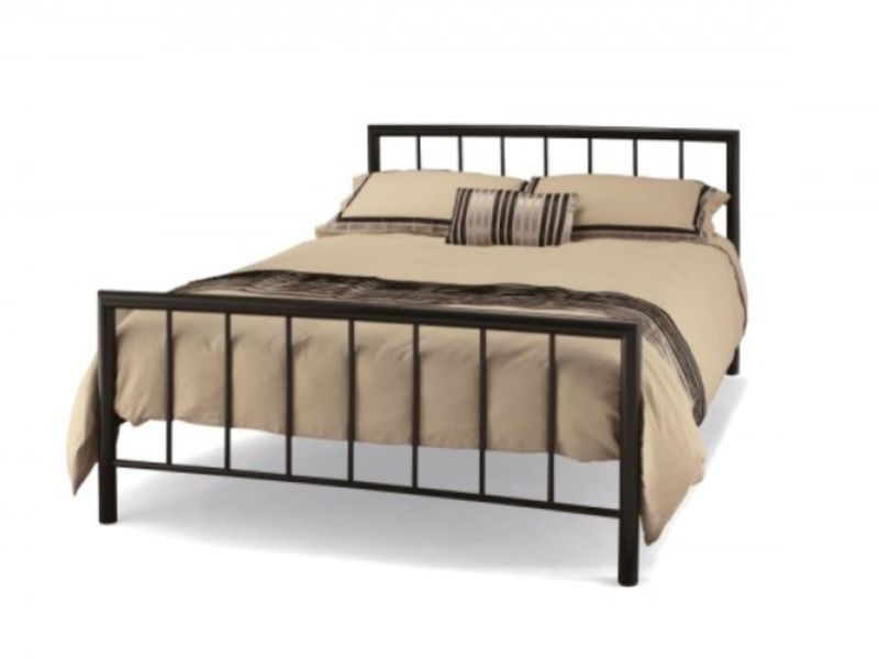 Serene Modena 4ft Small Double Black Metal Bed Frame