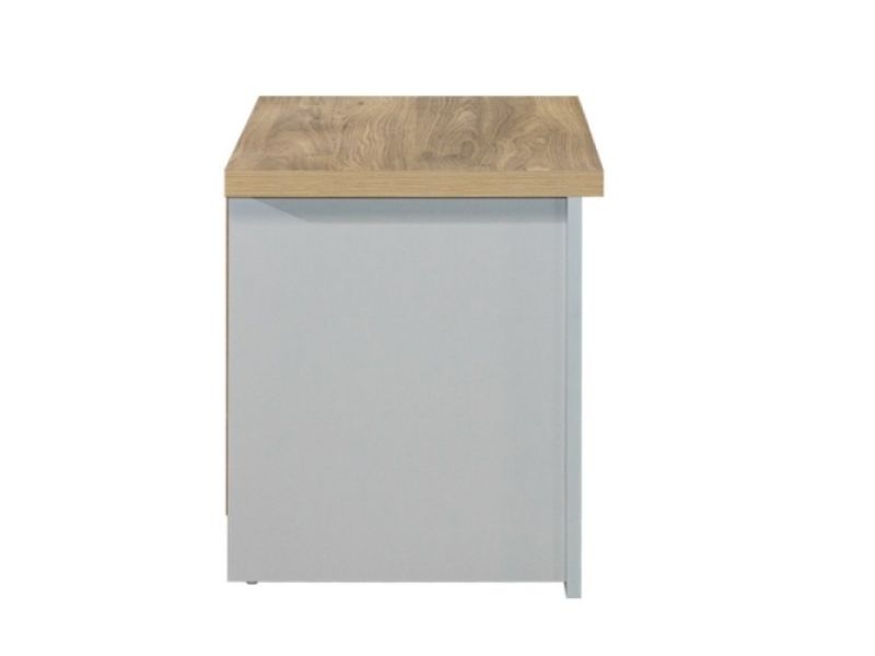 Birlea Highgate Grey And Oak Finish 2 Drawer Bedside