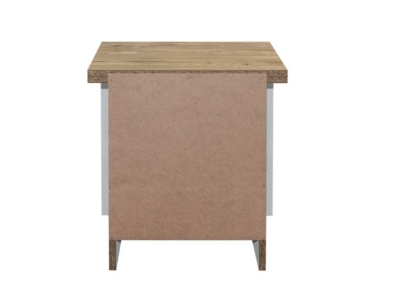 Birlea Highgate Grey And Oak Finish 2 Drawer Bedside