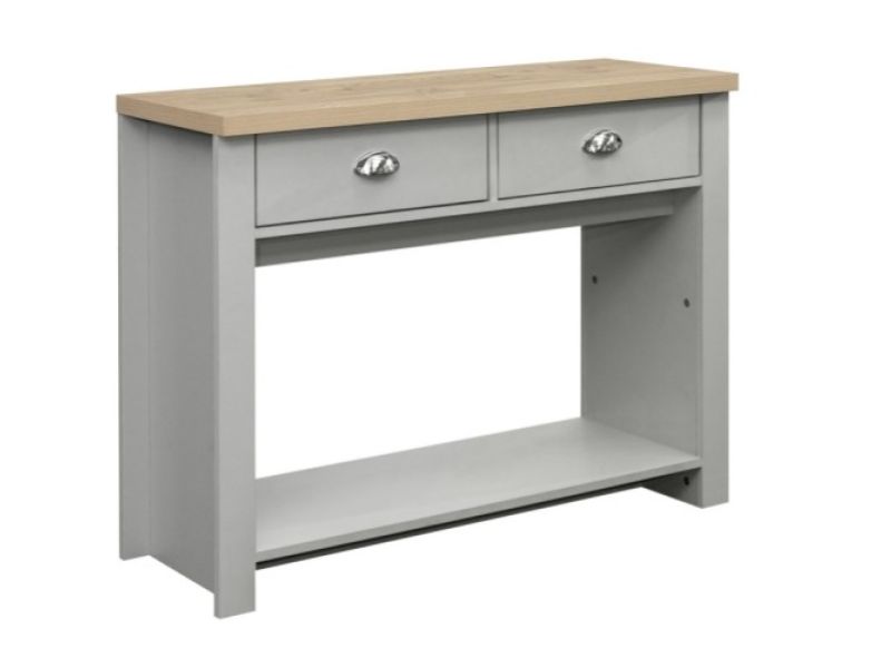 Birlea Highgate Grey And Oak Finish 2 Drawer Console Table