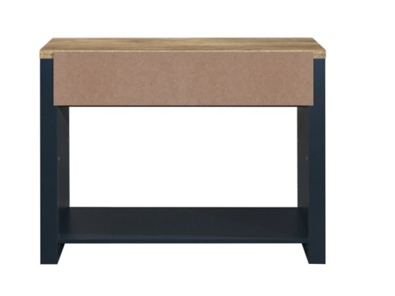 Birlea Highgate Navy Blue And Oak Finish 2 Drawer Console Table