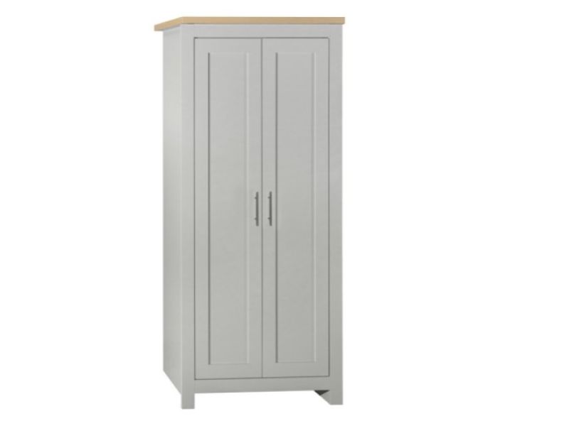 Birlea Highgate Grey And Oak Finish 2 Door Wardrobe