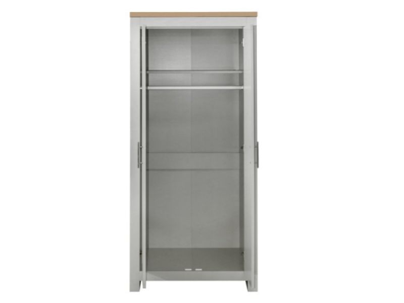 Birlea Highgate Grey And Oak Finish 2 Door Wardrobe