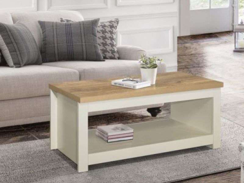 Birlea Highgate Cream And Oak Finish Coffee Table