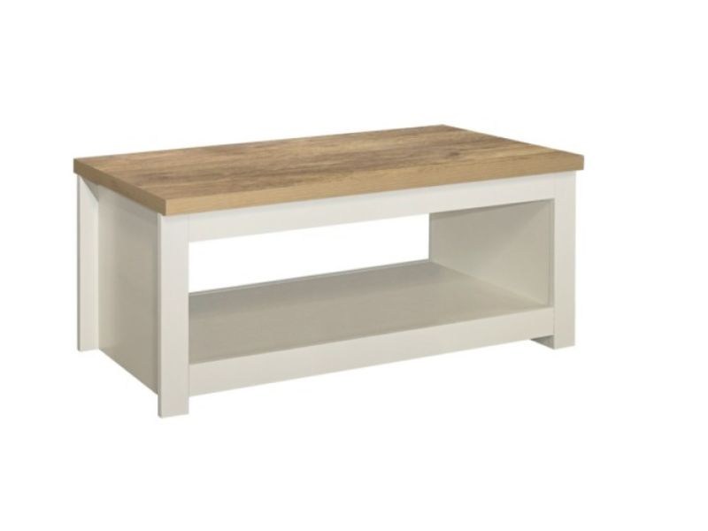 Birlea Highgate Cream And Oak Finish Coffee Table